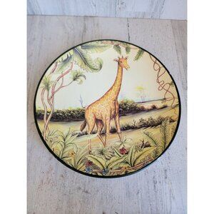 Signature home vintage Giraffe plate‎ zoo animal kitchen home decor